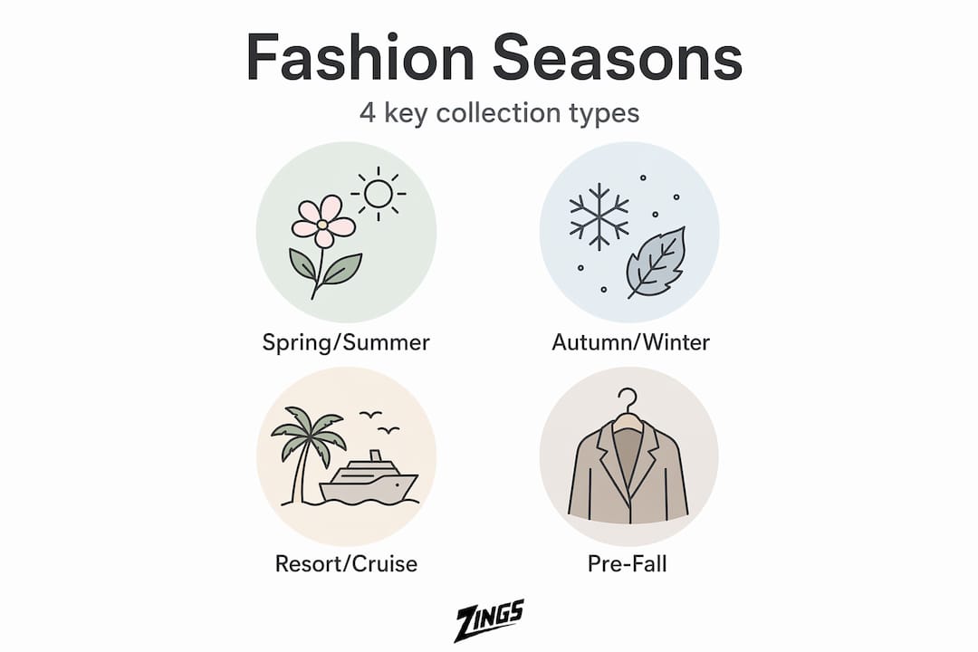 Infographic summarizing main fashion seasons