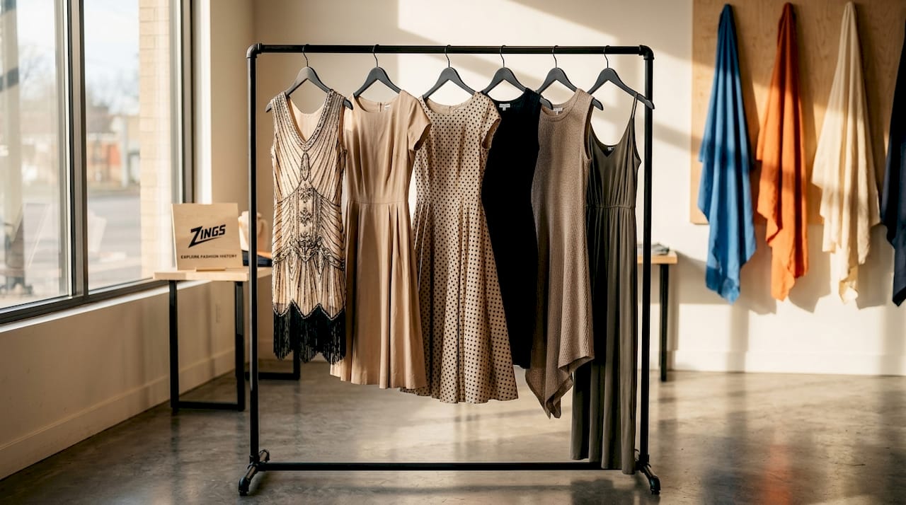 Collection showing evolving hemline lengths