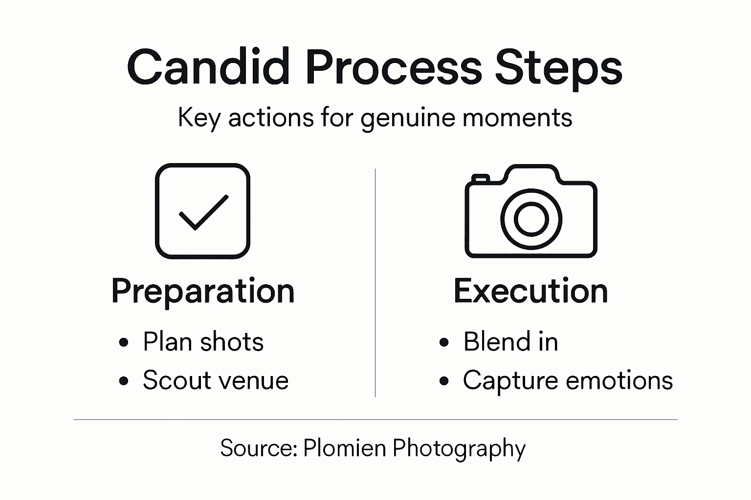Infographic wedding process key actions