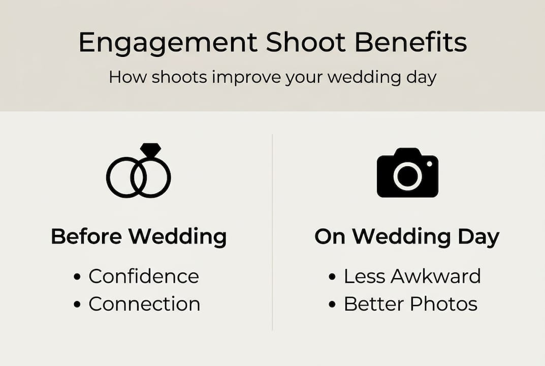 Infographic shows engagement shoot benefits