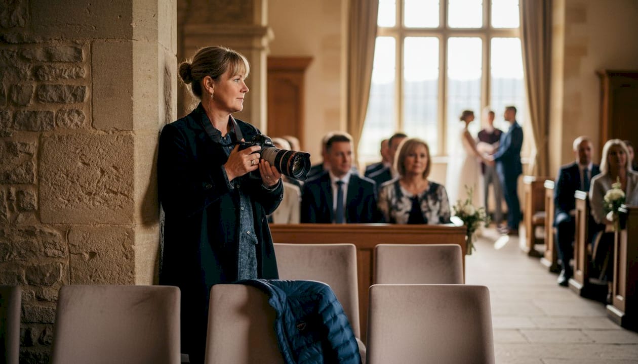 Discreet ceremony photographer captures candid moment