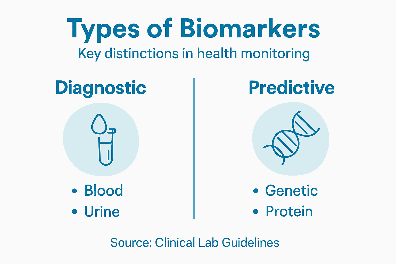 Infographic types and distinctions for biomarkers
