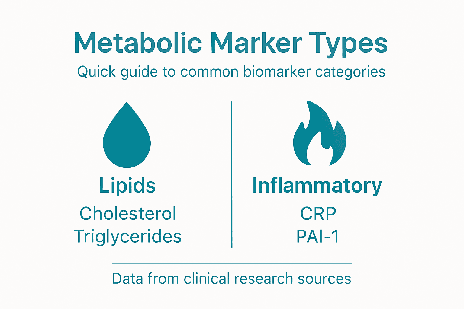 Infographic of metabolic marker categories