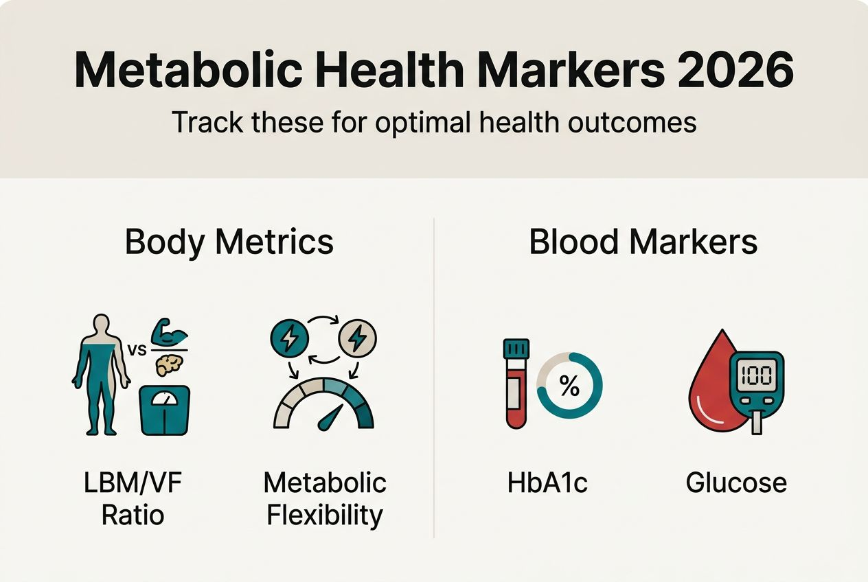 Infographic of metabolic health biomarkers for 2026