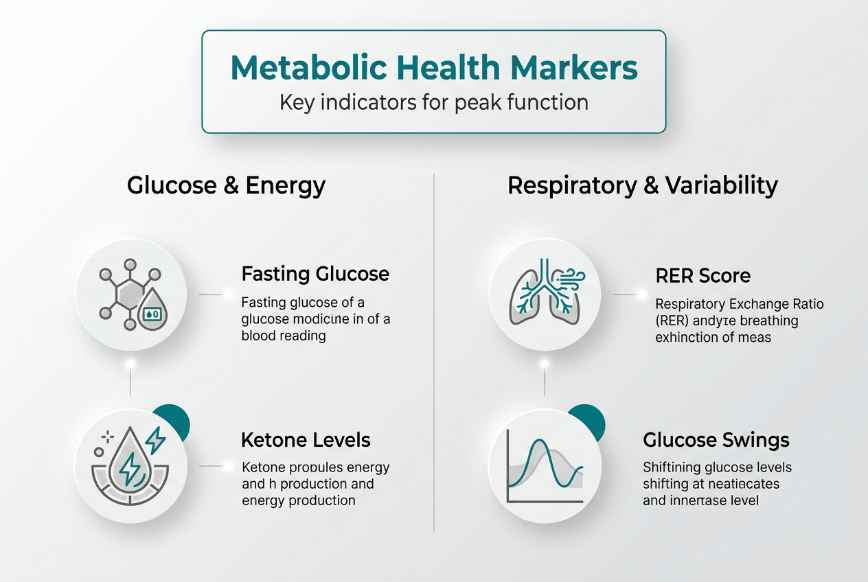 Infographic with key metabolic health markers