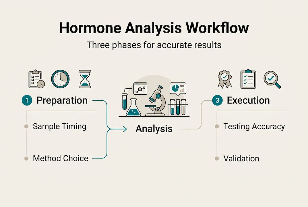 Infographic overview hormone workflow phases