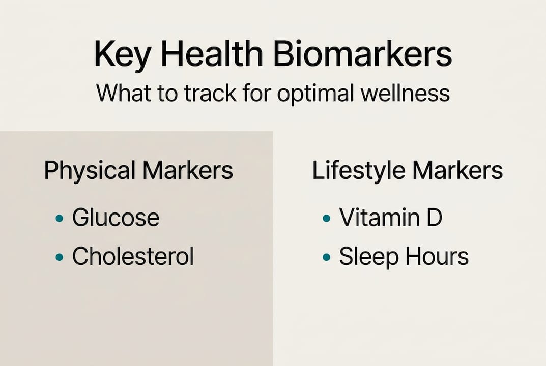 Infographic summarizes key health biomarkers