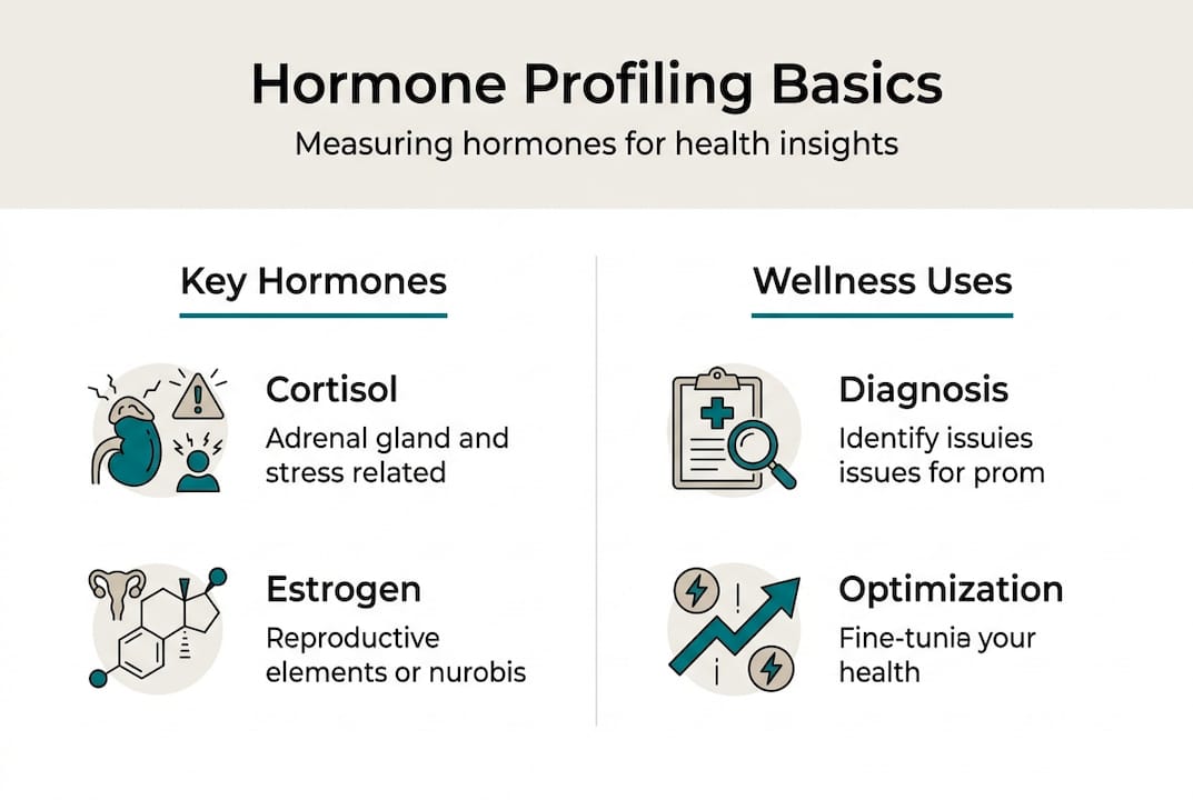 Infographic of hormone profiling basics and uses