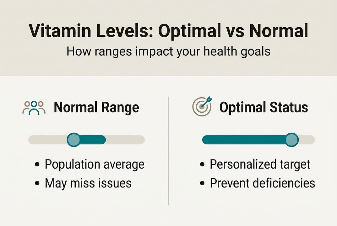 Infographic: optimal versus normal vitamin levels
