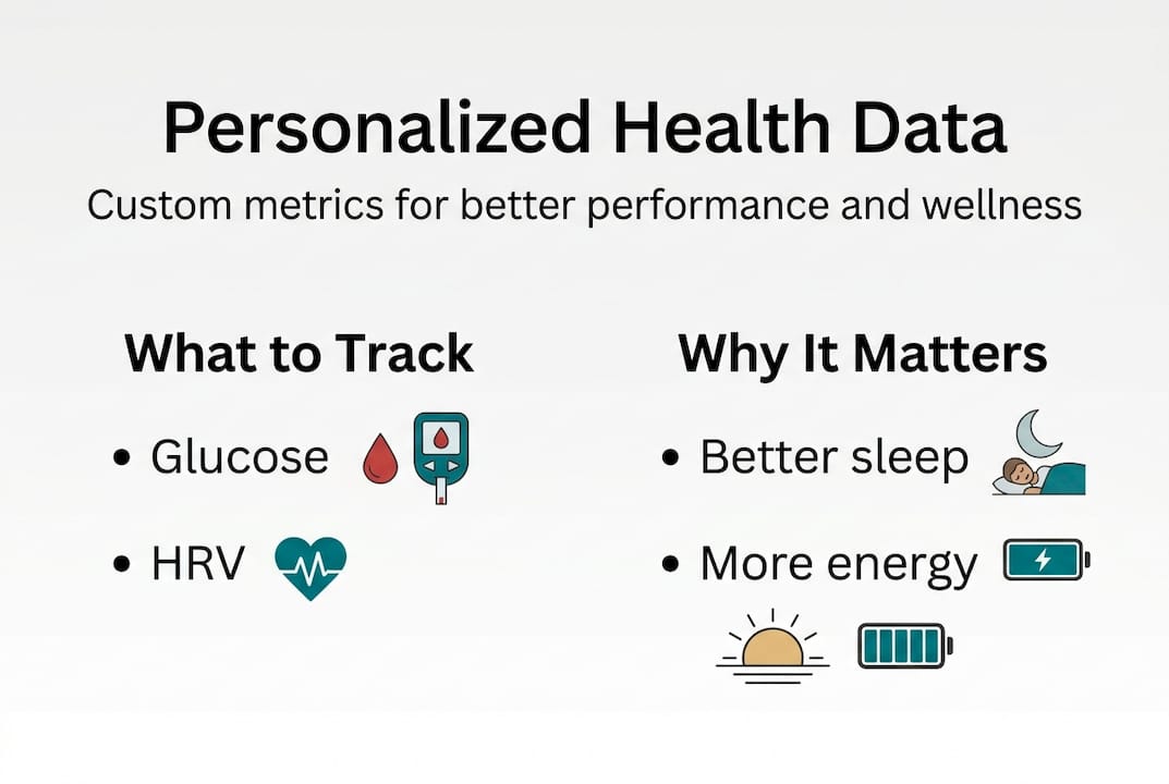 Infographic showing personalized health data highlights