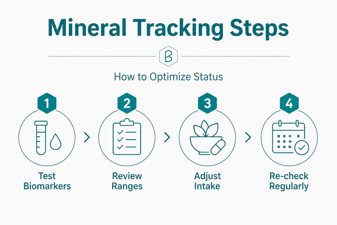Infographic showing mineral tracking four-step process