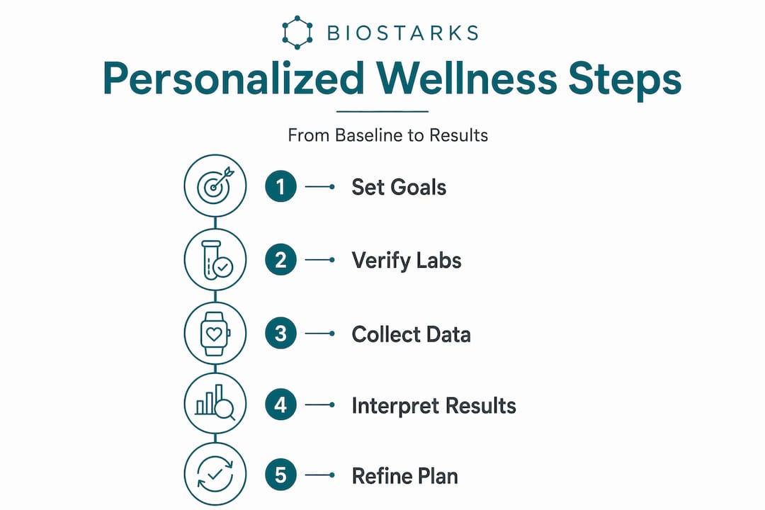 Infographic outlining personalized wellness steps