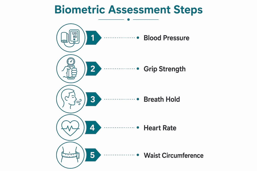 Infographic of key biometric health measurement steps
