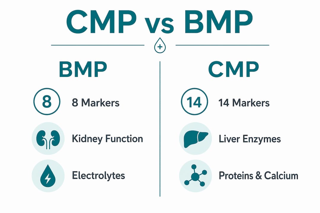 Infographic comparing CMP and BMP panel markers