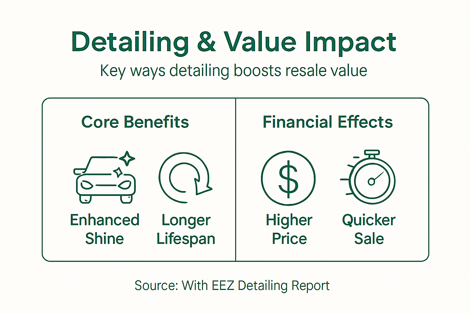 Infographic showing detailing&rsquo;s resale value benefits