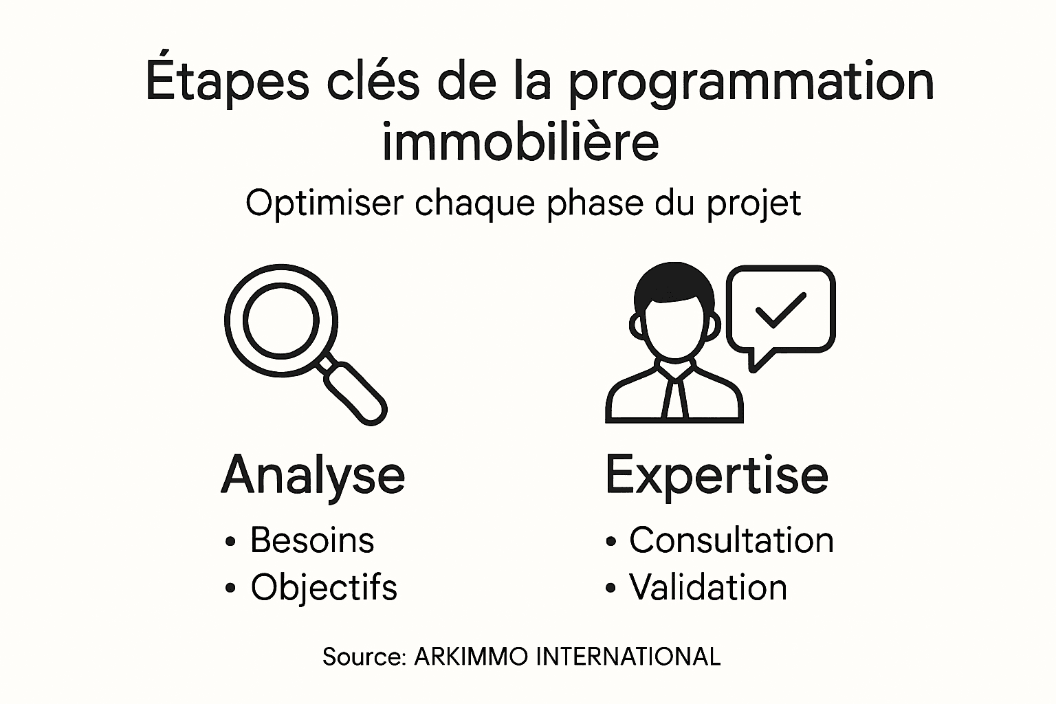 Découvrez, en un coup d’œil, les étapes clés pour réussir votre projet immobilier grâce à notre infographie dédiée à l’optimisation de chaque phase.