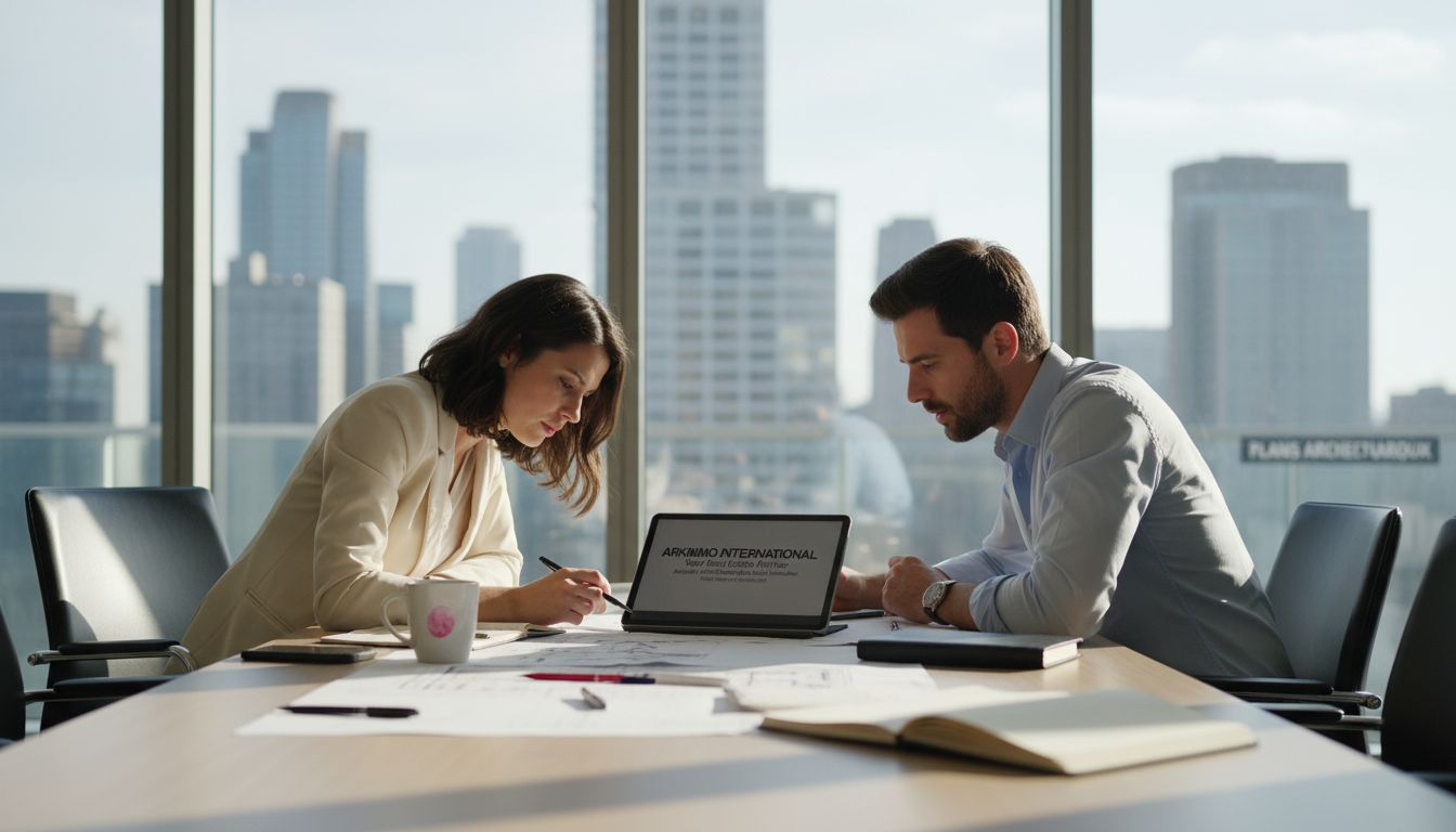 L’équipe AMO passe en revue les plans du projet pour s’assurer de leur conformité et optimiser chaque étape.