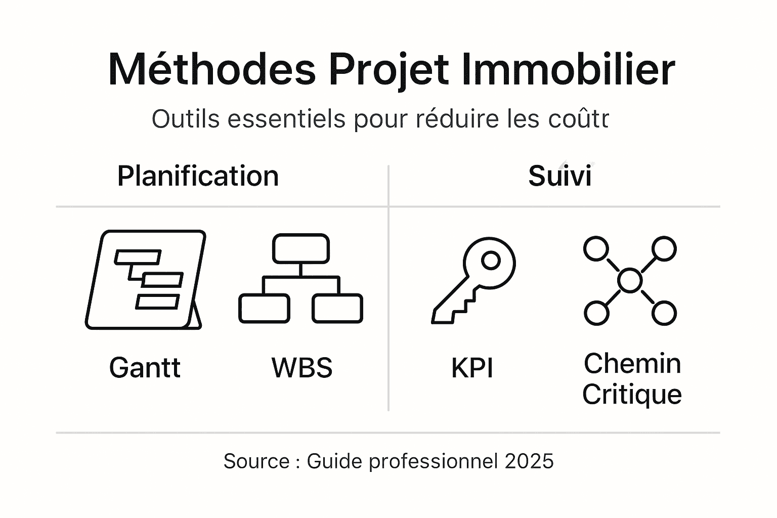 Panorama des principales méthodes de gestion de projet immobilier en un coup d’œil