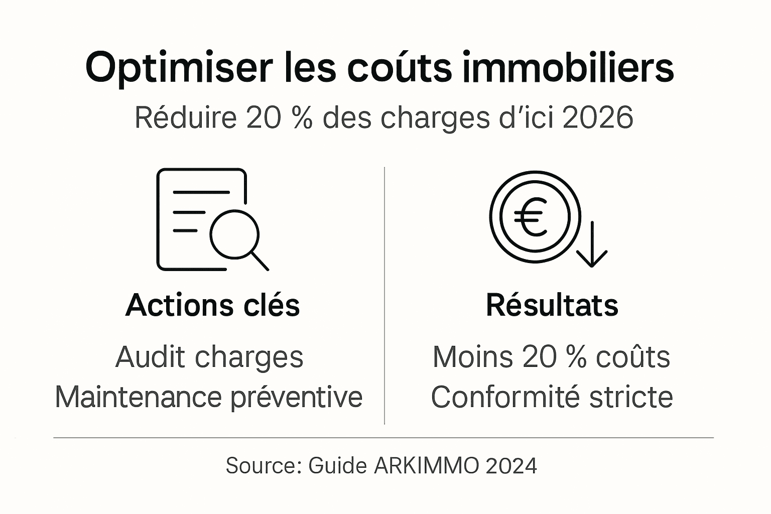 Infographie : les leviers essentiels pour optimiser vos dépenses immobilières