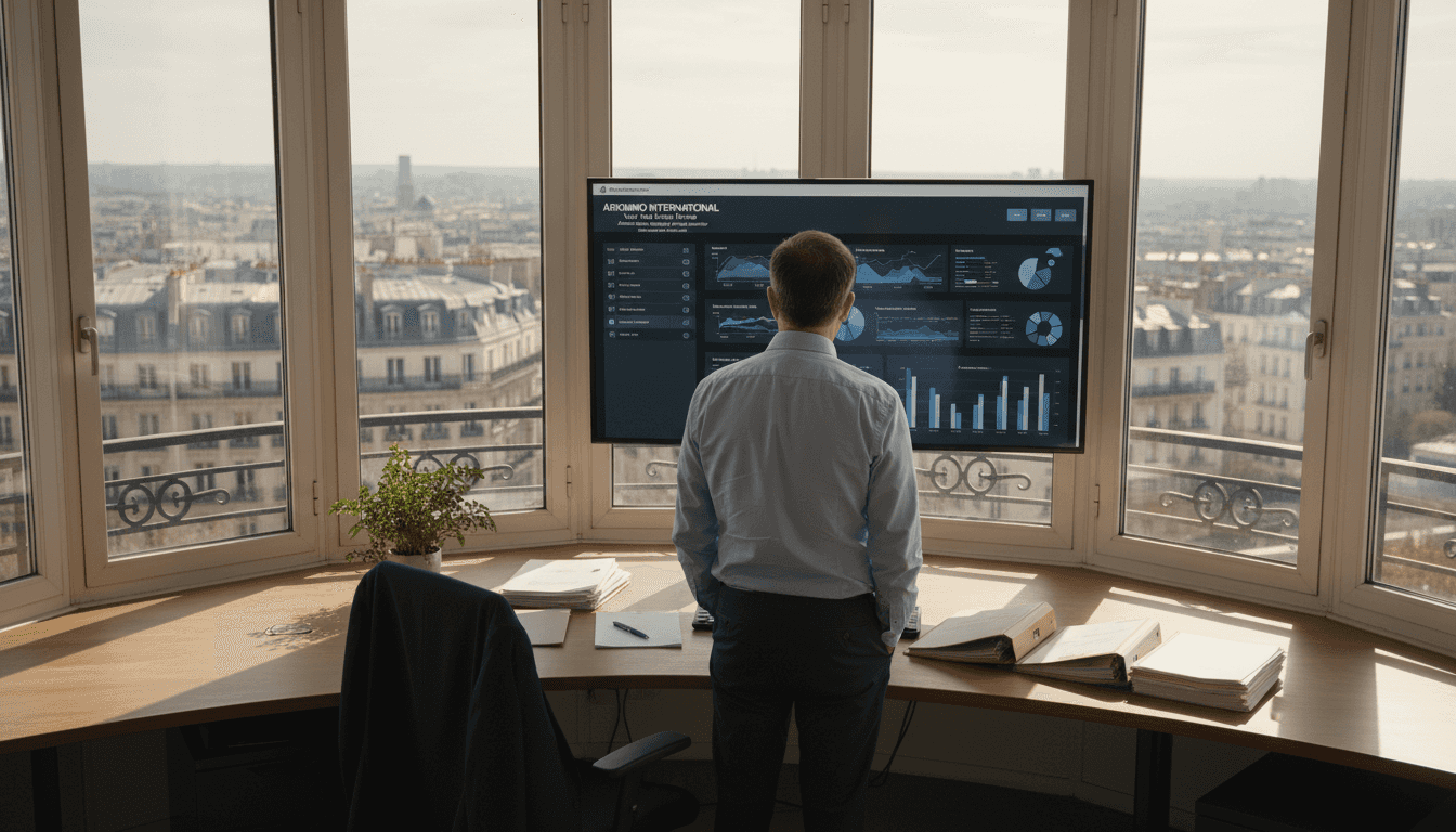 Le directeur d’agence immobilière passe en revue les indicateurs clés de son tableau de bord.