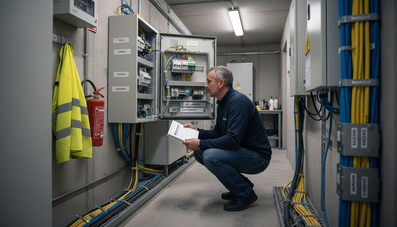 Technicien spécialisé dans le contrôle et la vérification des tableaux électriques en bâtiment