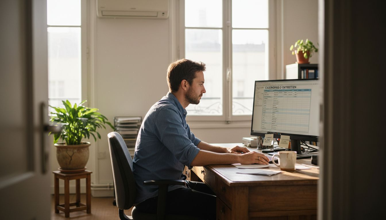 Un administrateur de biens en pleine activité dans son bureau