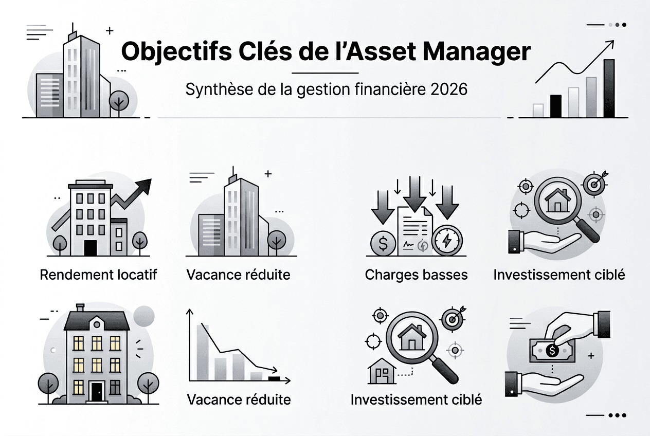 Présentation visuelle des ambitions financières du gestionnaire d’actifs