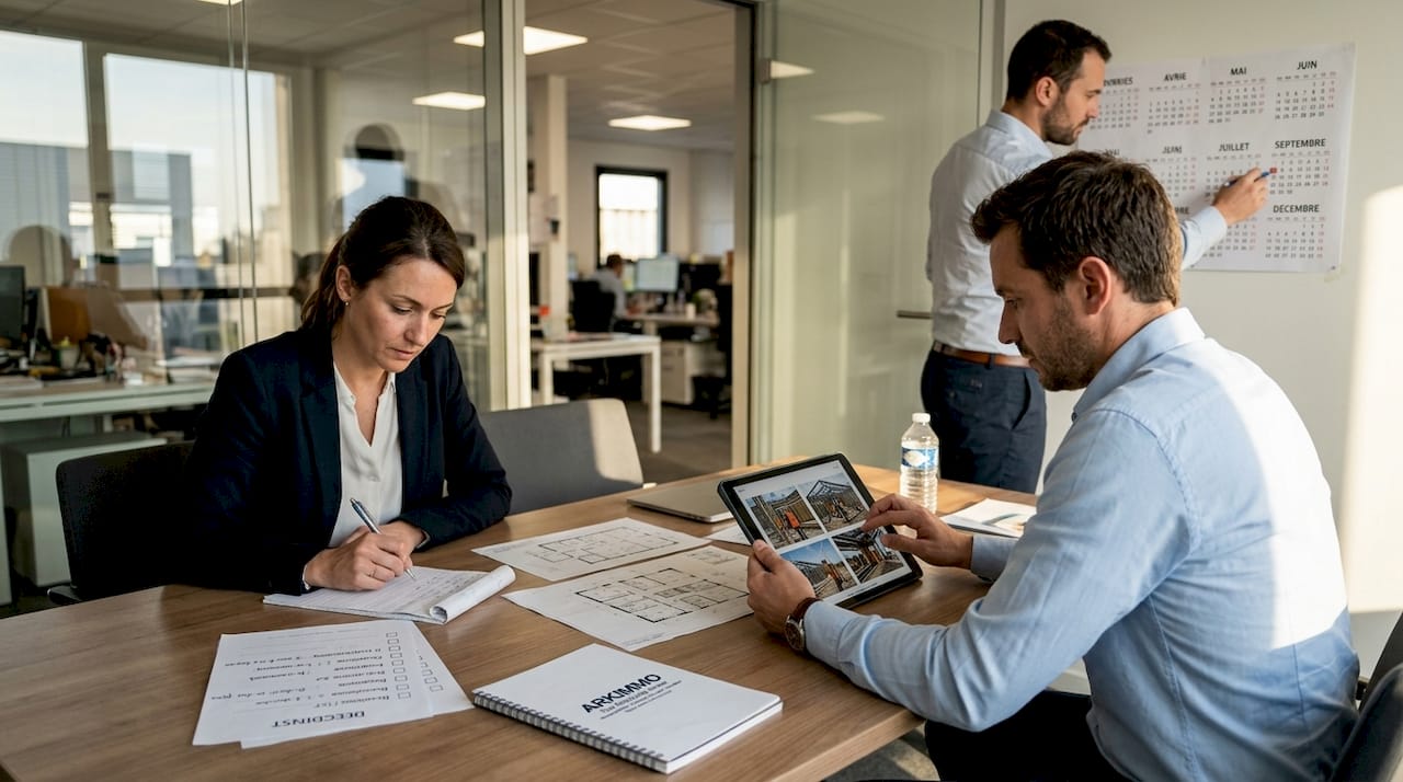 L’équipe travaille main dans la main pour avancer étape par étape sur la liste des tâches du projet.