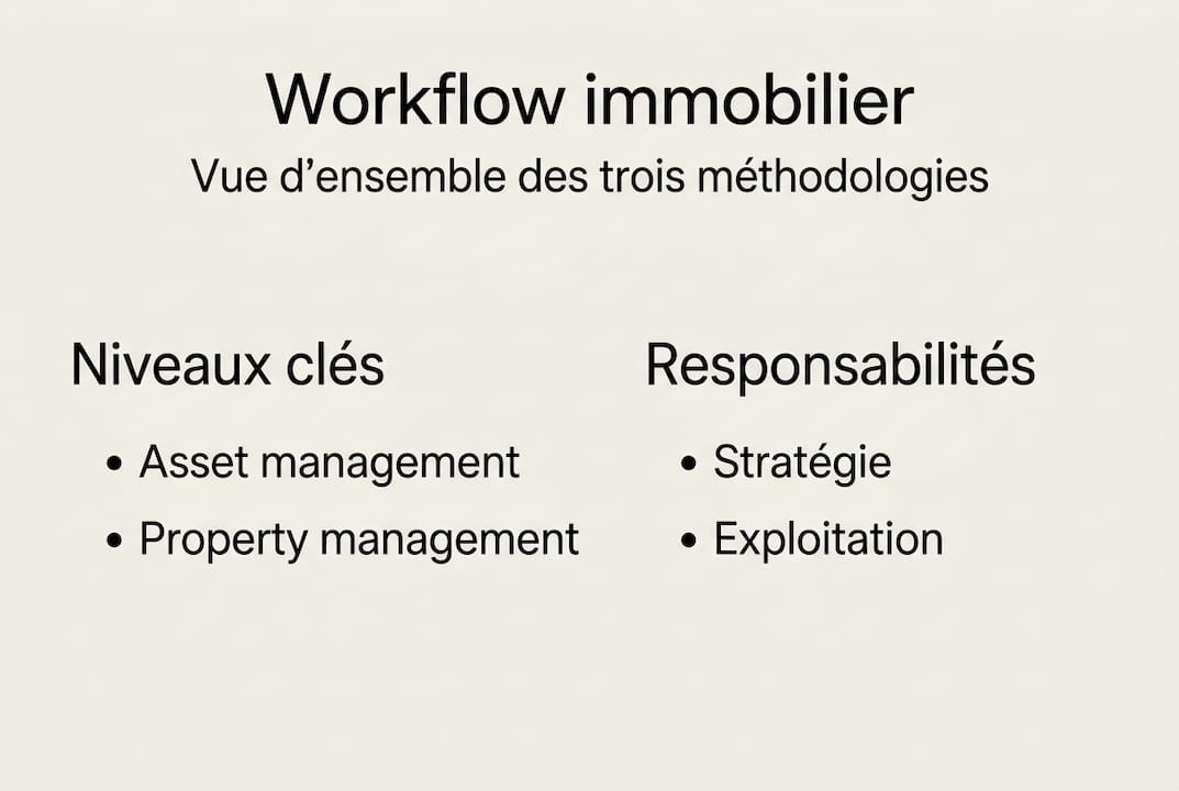 Schéma illustrant l’organisation d’un workflow immobilier