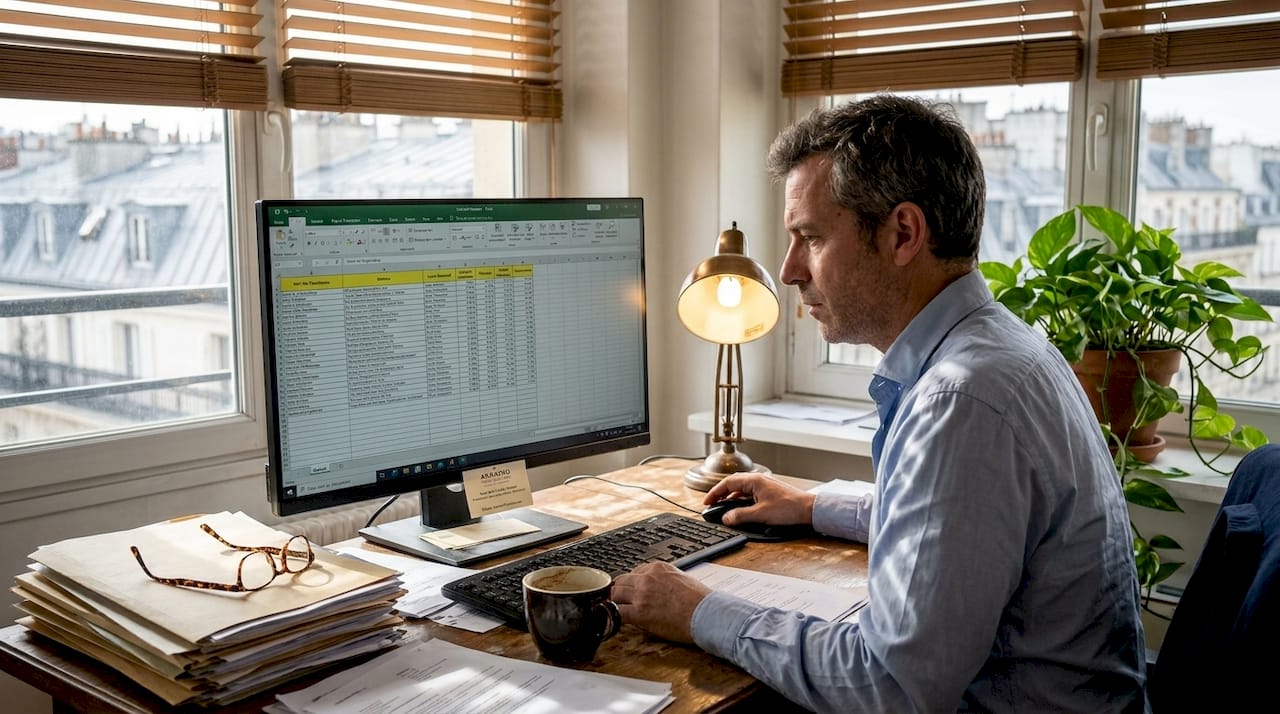 Un gestionnaire immobilier qui étudie et optimise les processus au sein de son bureau pour améliorer l’efficacité de la gestion.