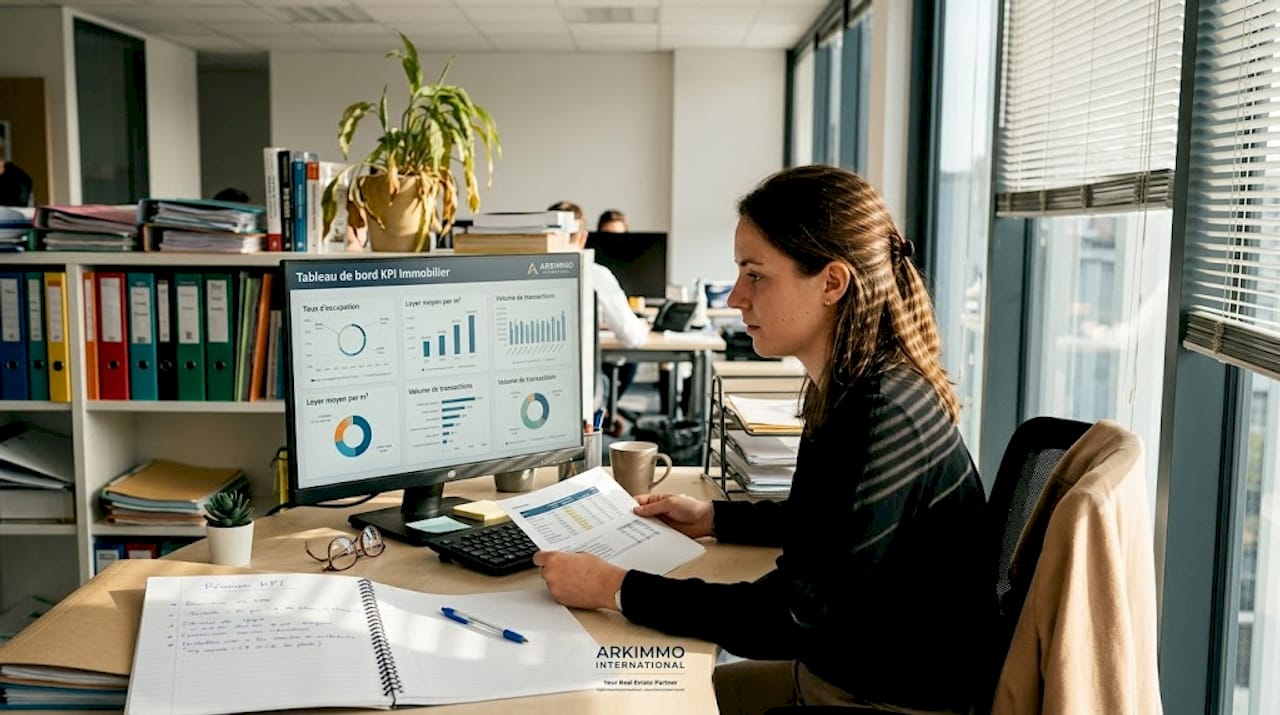 Un analyste examine les tendances du marché immobilier sur son écran d’ordinateur.