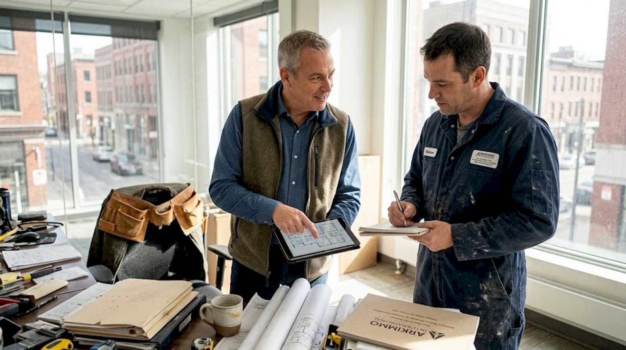 Les responsables de l’immeuble font le point sur l’organisation du travail au sein des bureaux.