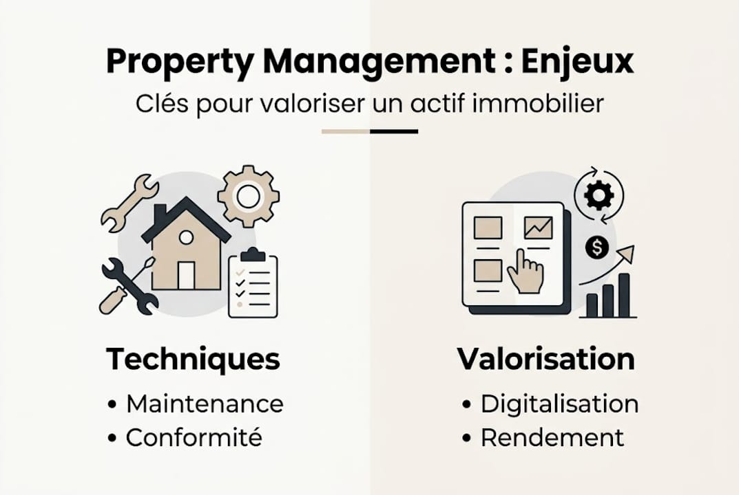 Infographie : les défis et les points clés de la gestion immobilière