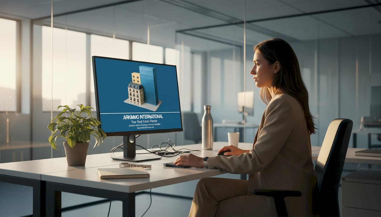 Consultante en facility management en train d’étudier un tableau de données chiffrées