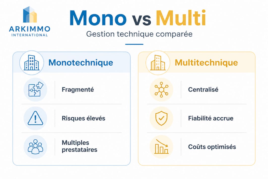 Infographie : les différences entre approche monotechnique et approche multitechnique