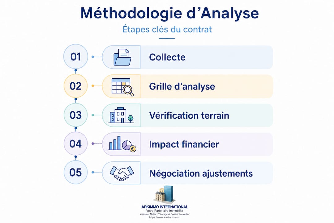 Infographie : les grandes étapes pour analyser un contrat de maintenance