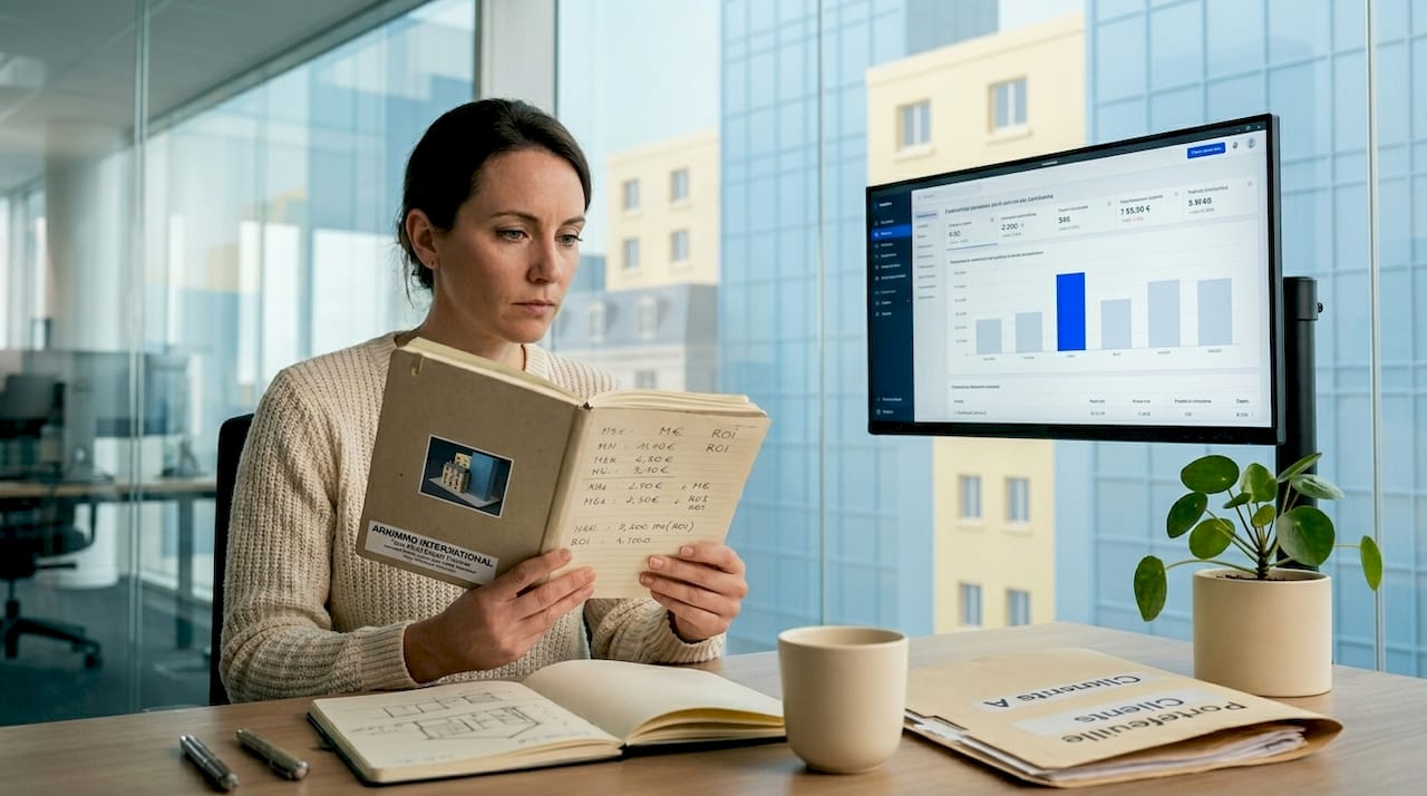 Gestionnaire de portefeuille en train d’analyser la valorisation des actifs immobiliers