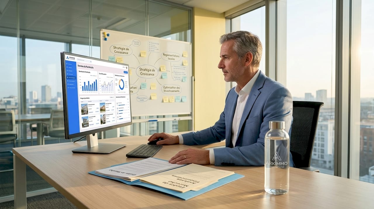 Responsable en train d’optimiser le processus immobilier suite à une acquisition