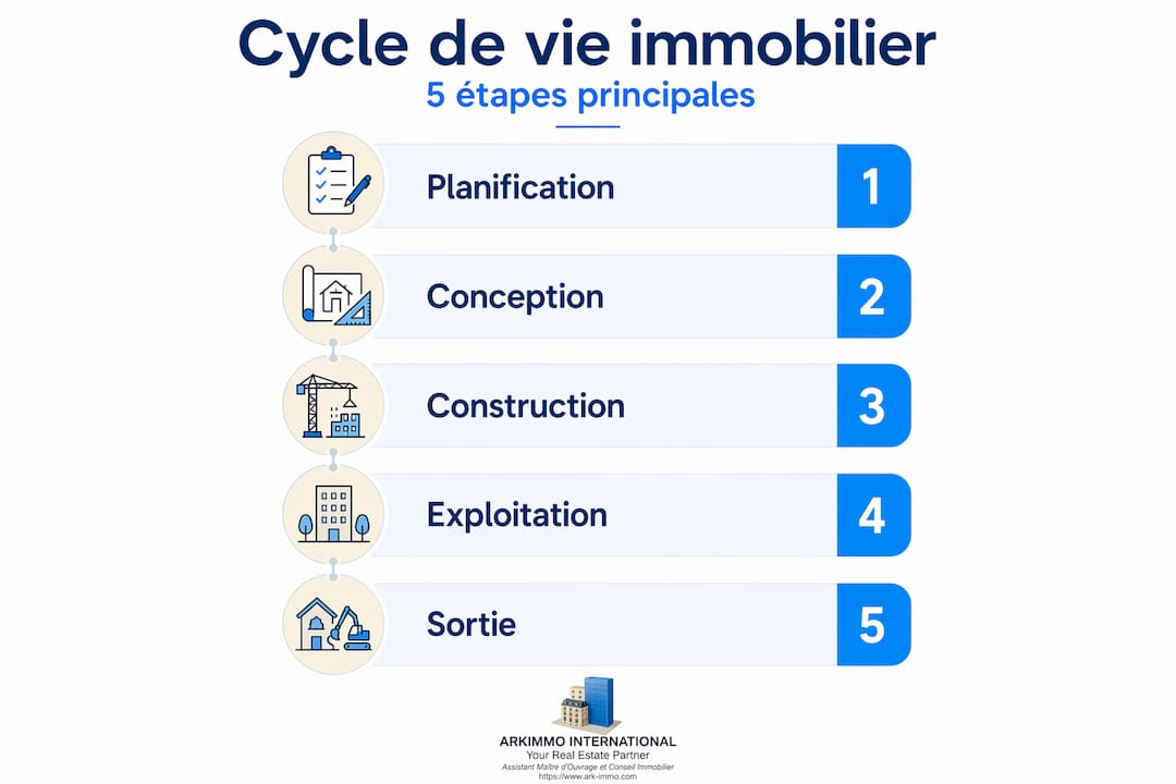Infographie : les grandes étapes du parcours immobilier