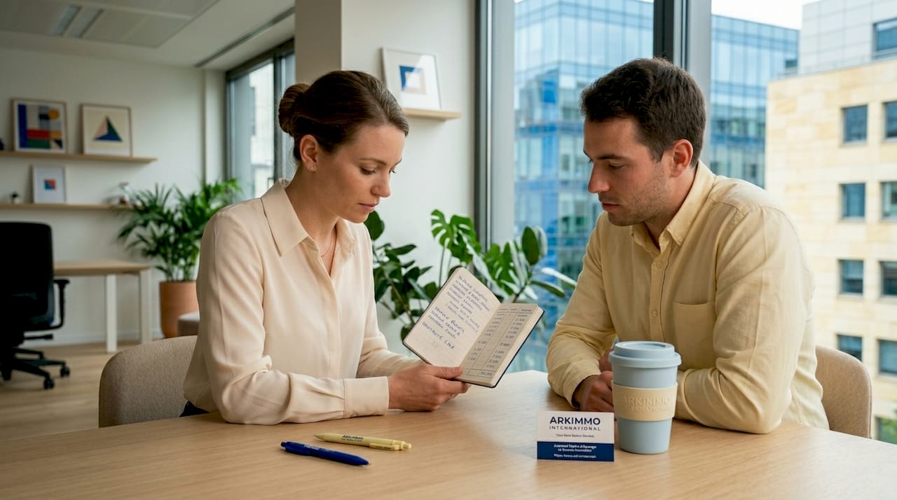 Rencontre entre le gestionnaire d’actifs et le locataire pour faire le point sur le portefeuille immobilier.