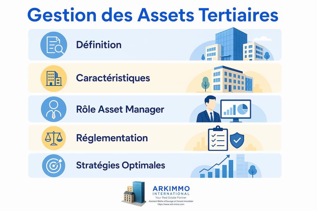 Infographie : les grandes étapes de la gestion des actifs immobiliers tertiaires