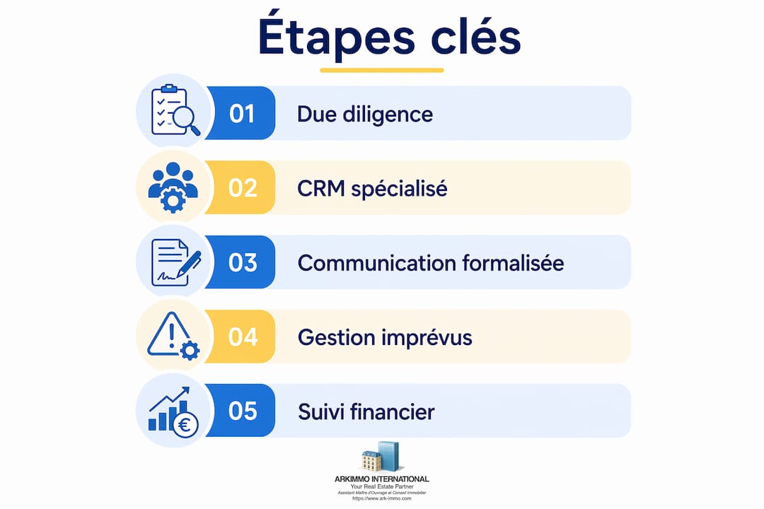 Les grandes étapes à suivre pour une gestion efficace, présentées en infographie