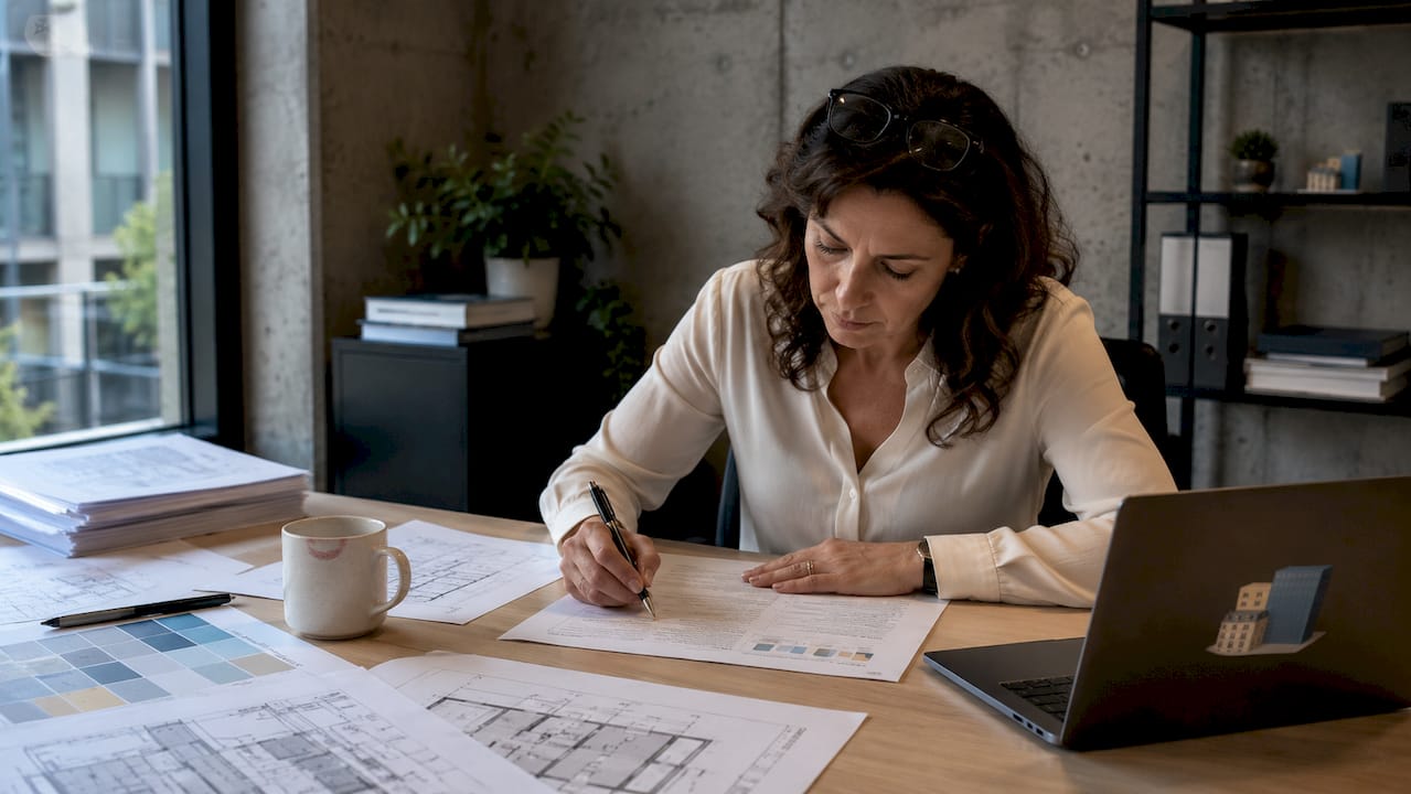 Un chef de projet analyse une étude de faisabilité lors d’une réunion de travail.