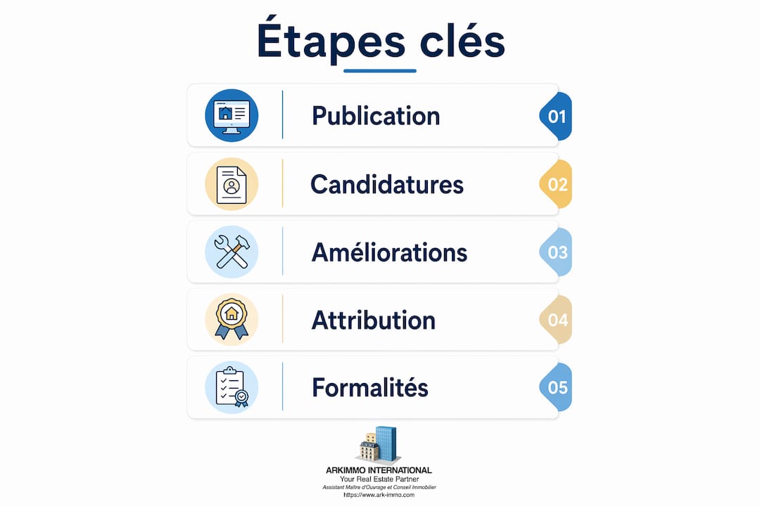 Les grandes étapes d’un appel d’offres immobilier en un coup d’œil