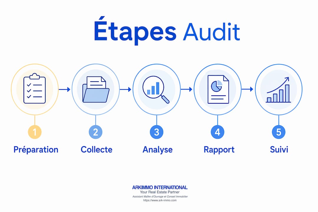 Découvrez, en un coup d’œil, les différentes étapes clés d’un audit de maintenance grâce à cette infographie.