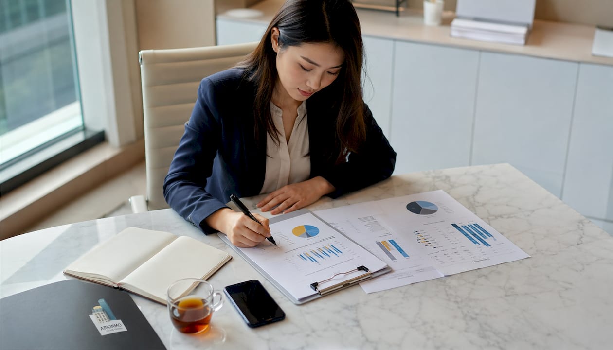 Une analyste financière passe en revue un modèle financier afin d’en évaluer la solidité et la pertinence.