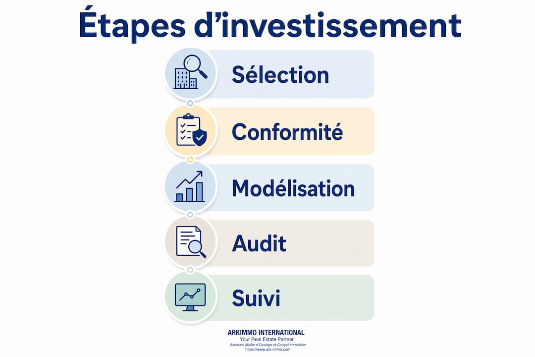 Les grandes étapes pour réussir un investissement dans l'immobilier tertiaire en un coup d'œil