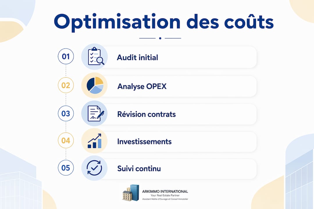 Infographie : les différentes étapes pour optimiser vos coûts