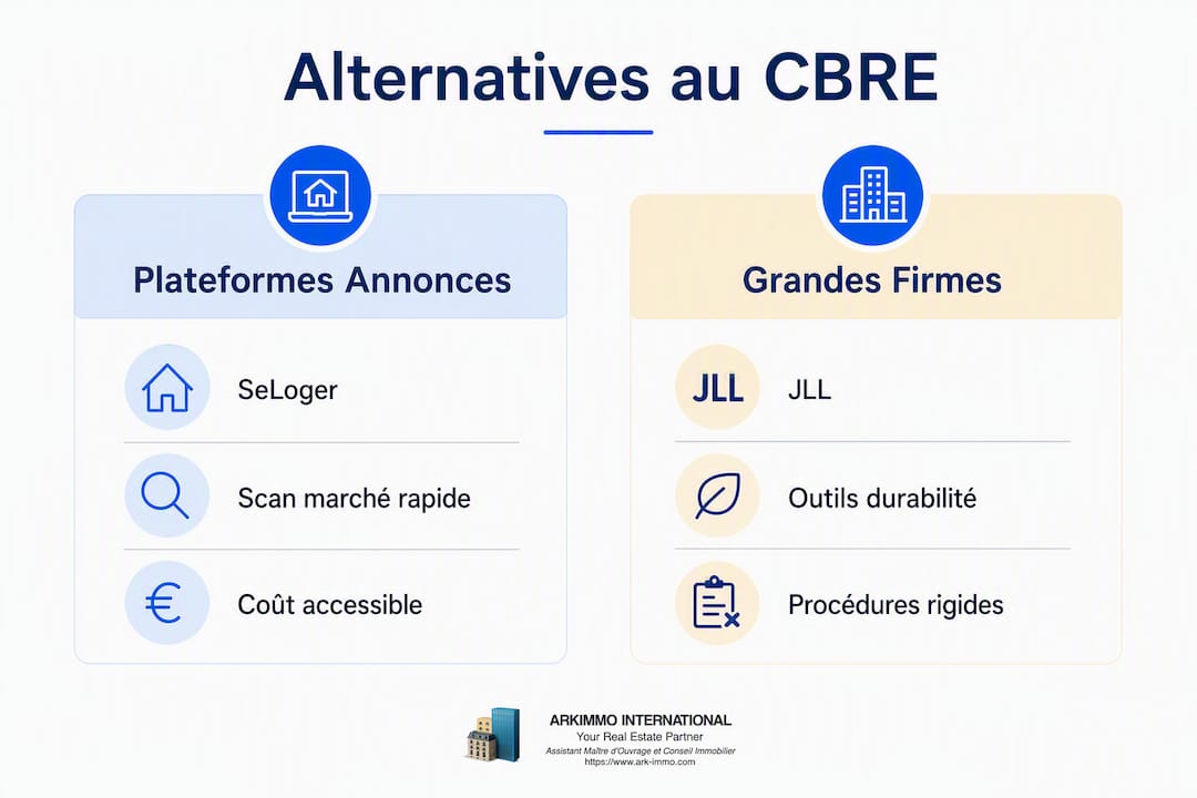 Infographie : panorama des différentes alternatives à CBRE