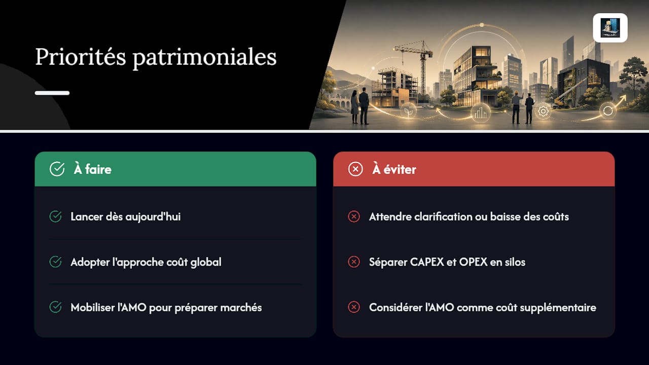Priorités patrimoniales 2026–2030 : pourquoi agir maintenant — overview diagram